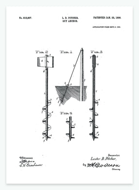 Skrueanker | Smukt patent til din væg | plakat | poster - decoARTE