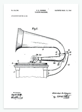 Talemaskine | Smukt patent til din væg | plakat | poster - decoARTE