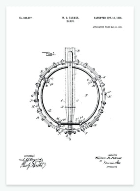 banjo | PATENTPLAKAT - decoARTE