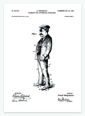 chaufføruniform | PATENTPLAKAT - decoARTE