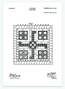 brætspil - ludo | PATENTPLAKAT - decoARTE