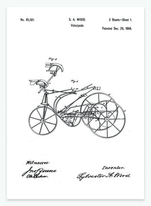 trehjulet cykel | PATENTPLAKAT - decoARTE