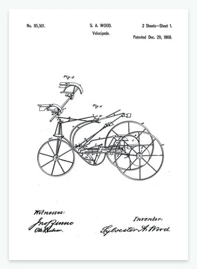 trehjuletcykel | PATENTPLAKAT - decoARTE