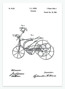 trehjuletcykel | PATENTPLAKAT - decoARTE