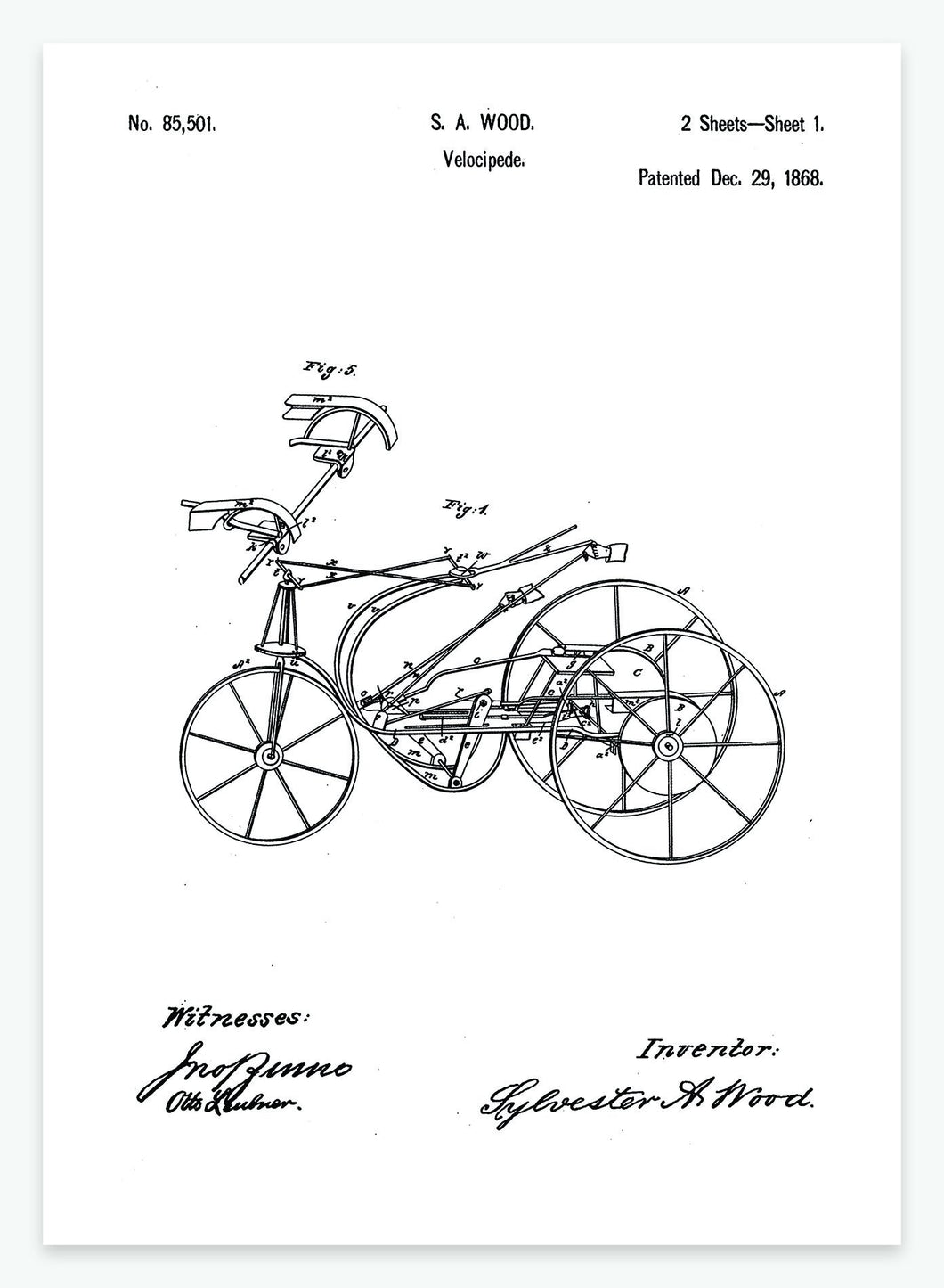trehjuletcykel | PATENTPLAKAT - decoARTE