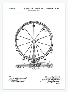 Pariserhjul | Smukt patent til din væg | plakat | poster - decoARTE