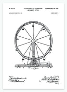 Pariserhjul | Smukt patent til din væg | plakat | poster - decoARTE