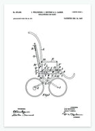 Sammenklappelig gocart | Smukt patent til din væg | plakat | poster - decoARTE