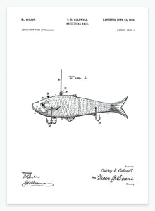 Kunstig madding | Smukt patent til din væg | plakat | poster - decoARTE