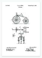 trehjulet cykel | PATENTPLAKAT - decoARTE