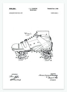 Rulleskøjte | Smukt patent til din væg | plakat | poster - decoARTE