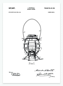 Lanterne til jernbane | Smukt patent til din væg | plakat | poster - decoARTE