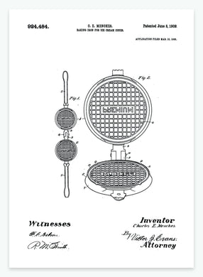 Vaffeljern | Smukt patent til din væg | plakat | poster - decoARTE