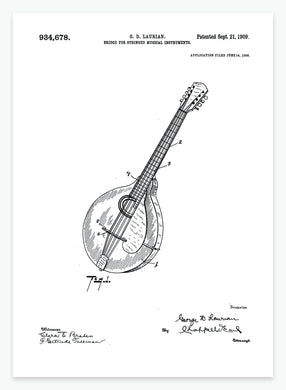 bro til strengeinstrument | PATENTPLAKAT - decoARTE