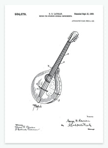 bro til strengeinstrument | PATENTPLAKAT - decoARTE