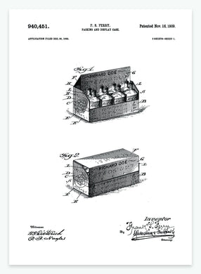 Pakke til flasker | Smukt patent til din væg | plakat | poster - decoARTE