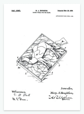 Puslespil til blinde | Smukt patent til din væg | plakat | poster - decoARTE
