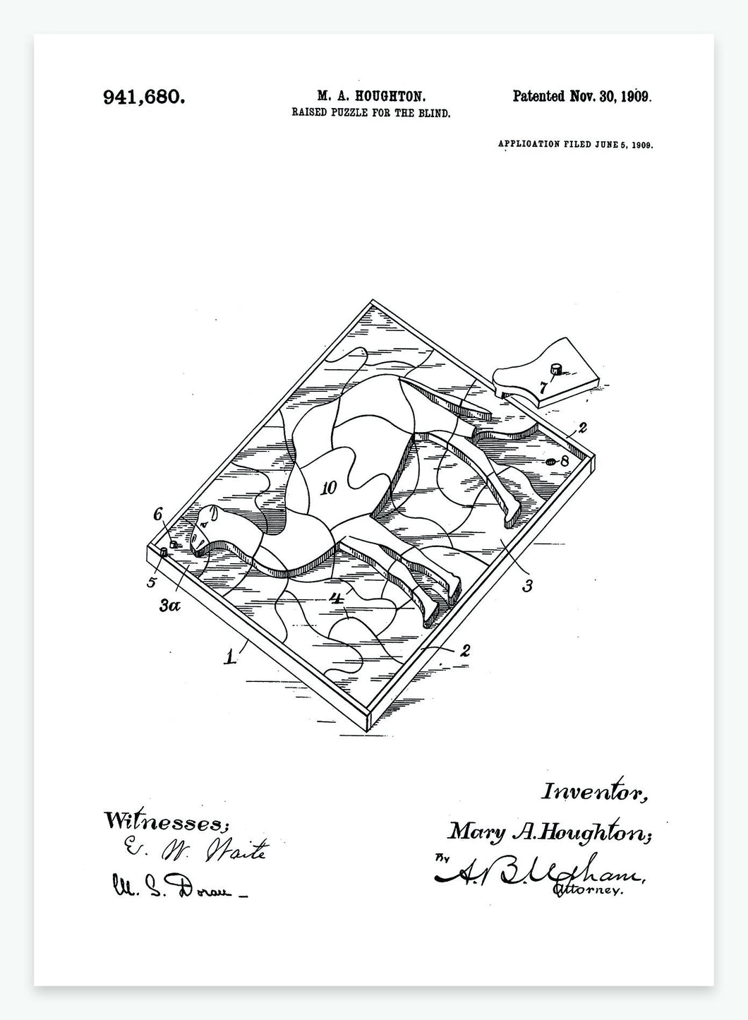 Puslespil til blinde | Smukt patent til din væg | plakat | poster - decoARTE