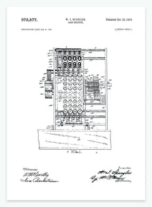 kasseapparat | PATENTPLAKAT - decoARTE