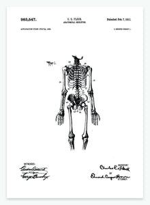 Skelet | Smukt patent til din væg | plakat | poster - decoARTE