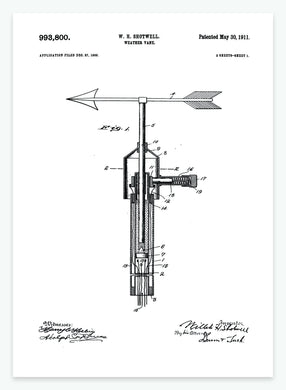 Vindhane | Smukt patent til din væg | plakat | poster - decoARTE