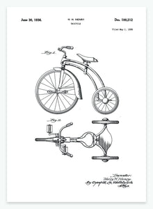Tricycle | Smukt patent til din væg | plakat | poster - decoARTE