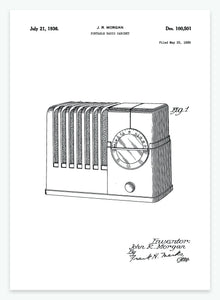 Radio | Smukt patent til din væg | plakat | poster - decoARTE