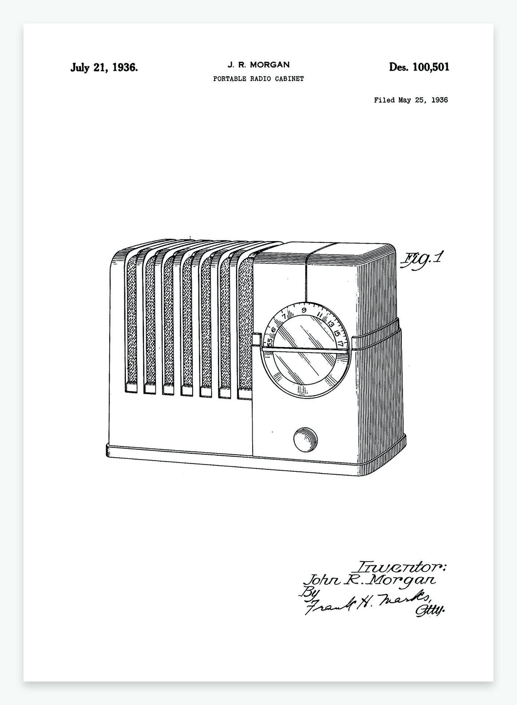 Radio | Smukt patent til din væg | plakat | poster - decoARTE