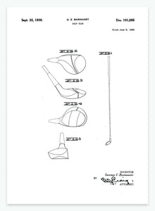 golfkølle | PATENTPLAKAT - decoARTE