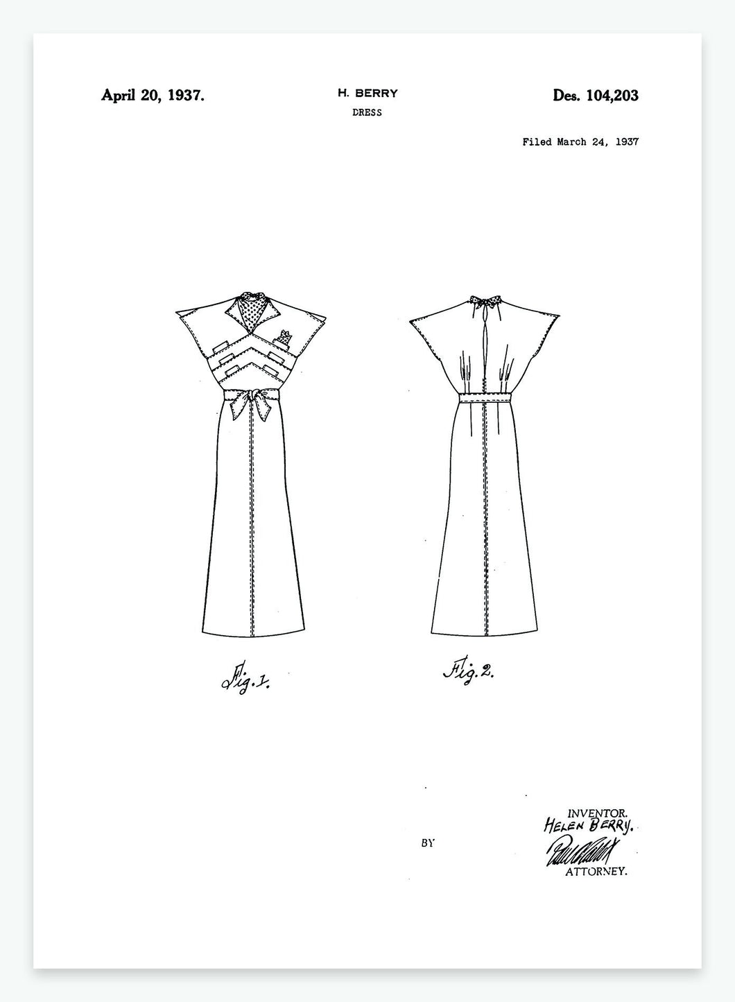 Kjole | Smukt patent til din væg | plakat | poster - decoARTE