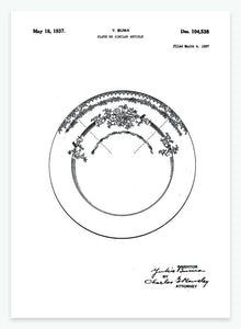 Tallerken | Smukt patent til din væg | plakat | poster - decoARTE
