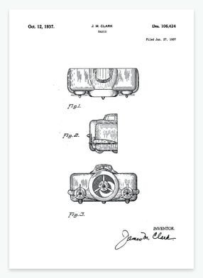 Radio | Smukt patent til din væg | plakat | poster - decoARTE