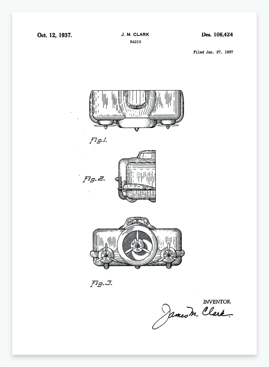 Radio | Smukt patent til din væg | plakat | poster - decoARTE