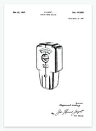Parkeringsmeter | Smukt patent til din væg | plakat | poster - decoARTE