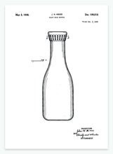 Indlæs billede til gallerivisning Mælkeflaske | Smukt patent til din væg | plakat | poster - decoARTE

