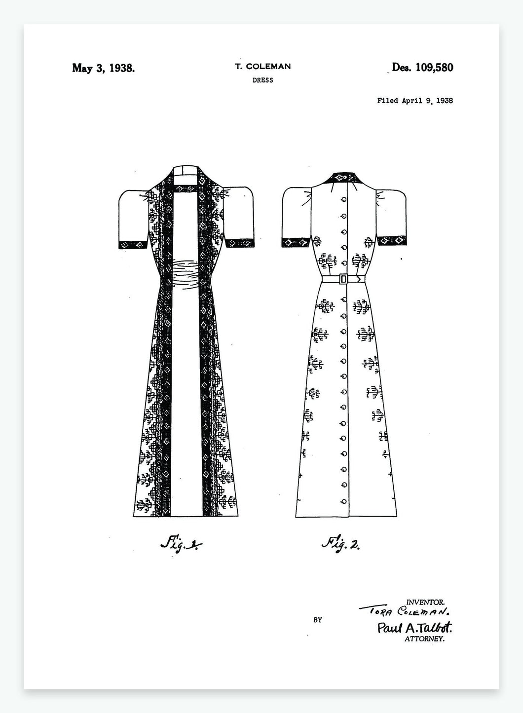 Kjole | Smukt patent til din væg | plakat | poster - decoARTE