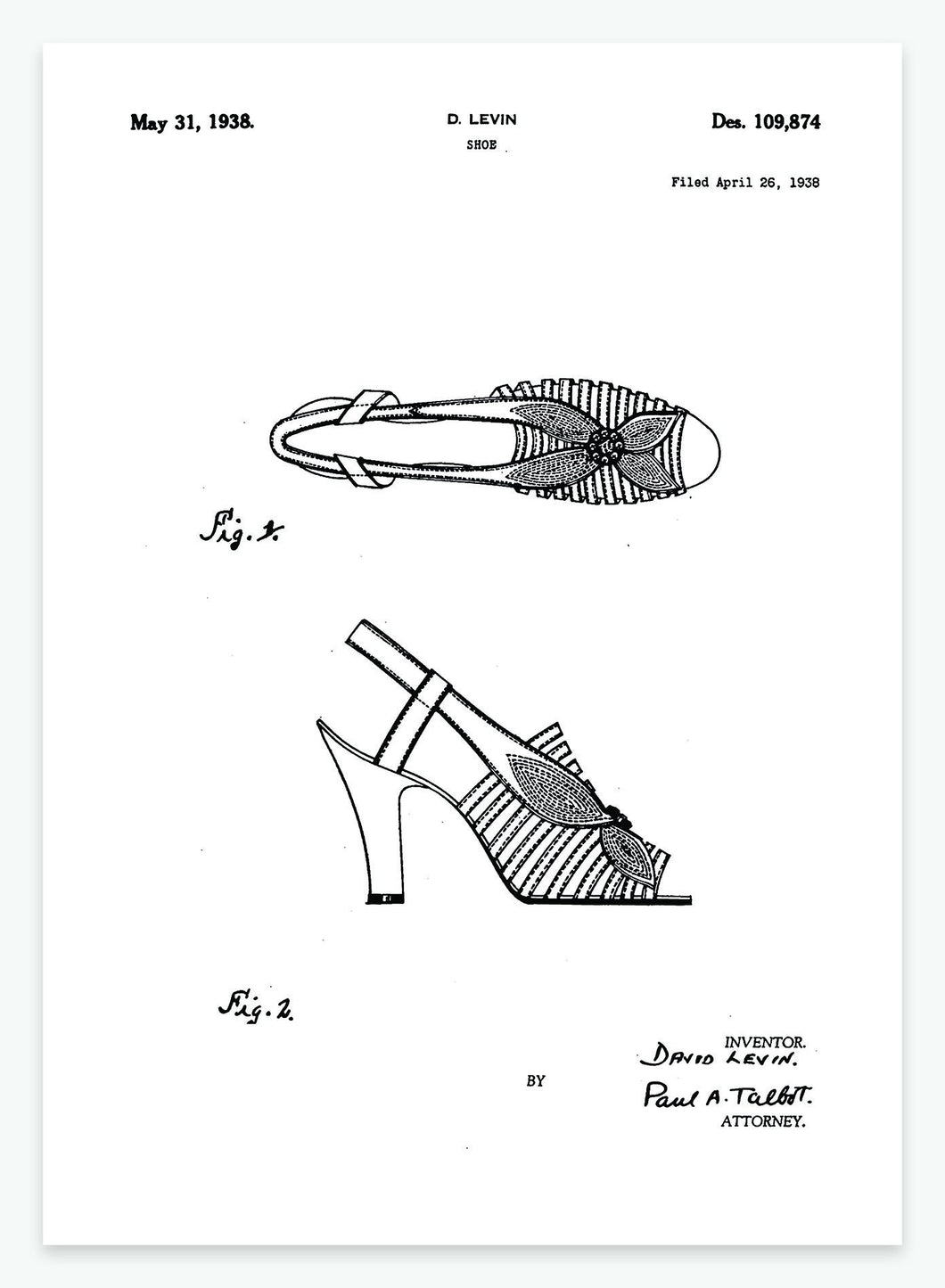 Sko | Smukt patent til din væg | plakat | poster - decoARTE