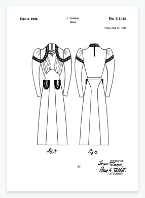 Kjole | Smukt patent til din væg | plakat | poster - decoARTE