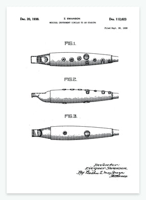 Okarina | Smukt patent til din væg | plakat | poster - decoARTE