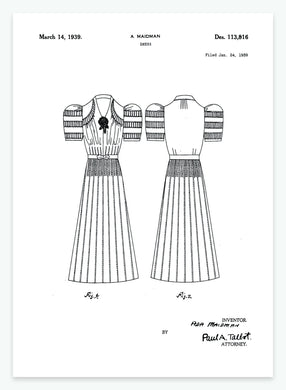 Kjole | Smukt patent til din væg | plakat | poster - decoARTE