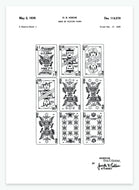 Spillekort | Smukt patent til din væg | plakat | poster - decoARTE