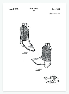 Støvle | Smukt patent til din væg | plakat | poster - decoARTE