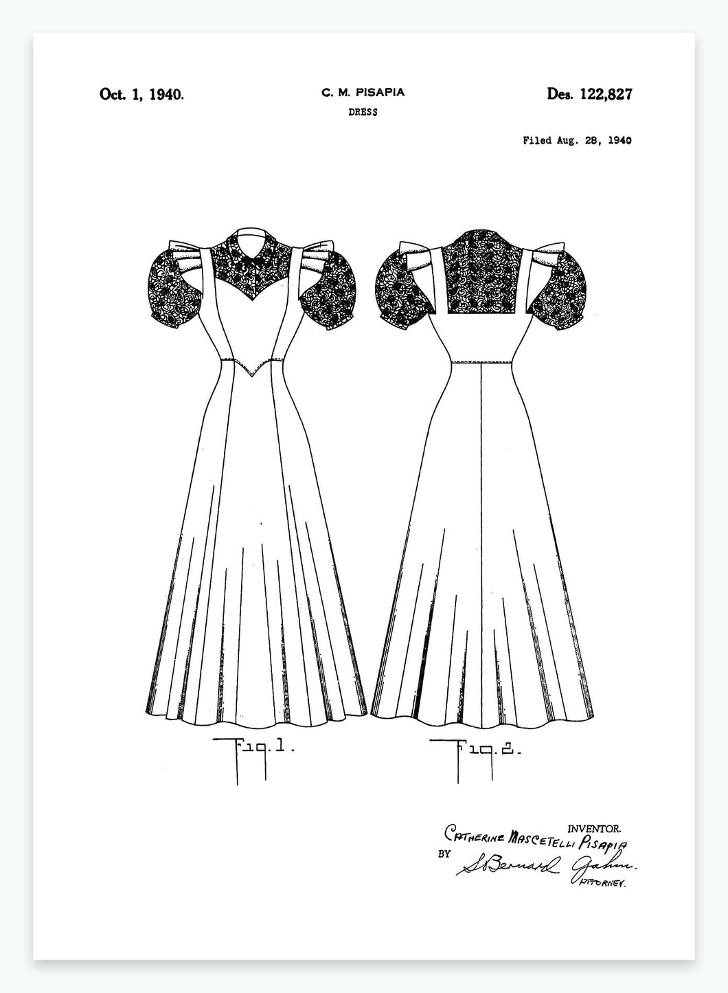 Kjole | Smukt patent til din væg | plakat | poster - decoARTE