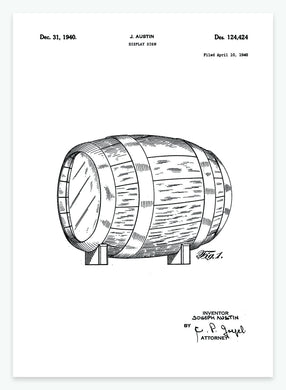Skilt formet som tønde | Smukt patent til din væg | plakat | poster - decoARTE