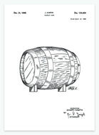 Skilt formet som tønde | Smukt patent til din væg | plakat | poster - decoARTE