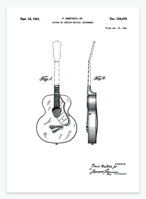 guitar | PATENTPLAKAT - decoARTE