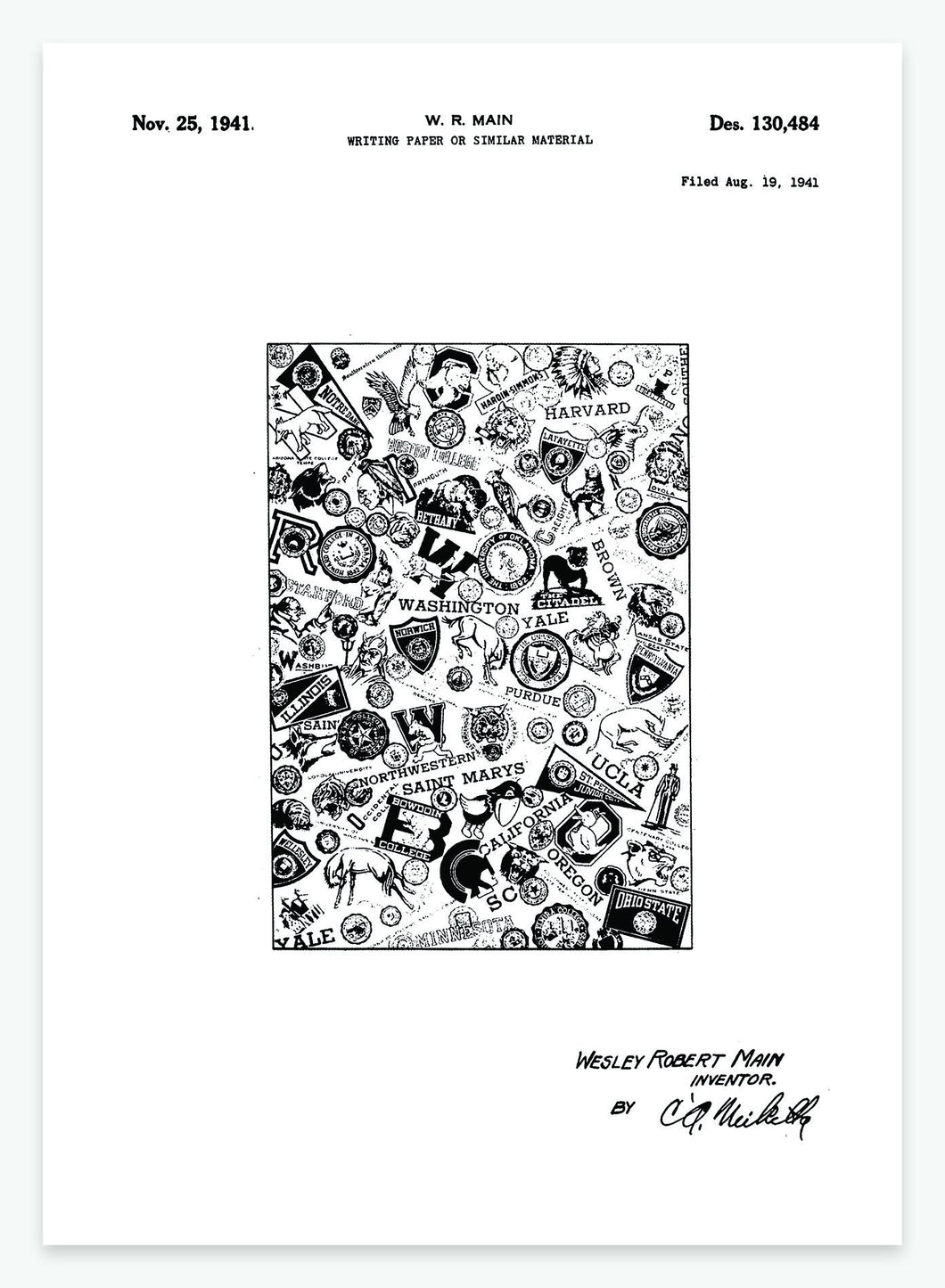 gavepapir | PATENTPLAKAT - decoARTE