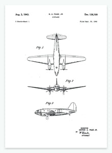flyvemaskine | PATENTPLAKAT - decoARTE