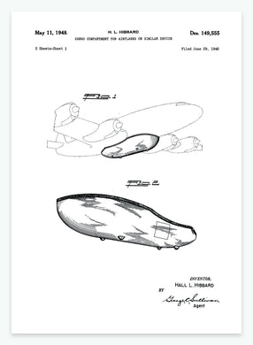 baggagerum til flyvemaskiner | PATENTPLAKAT - decoARTE