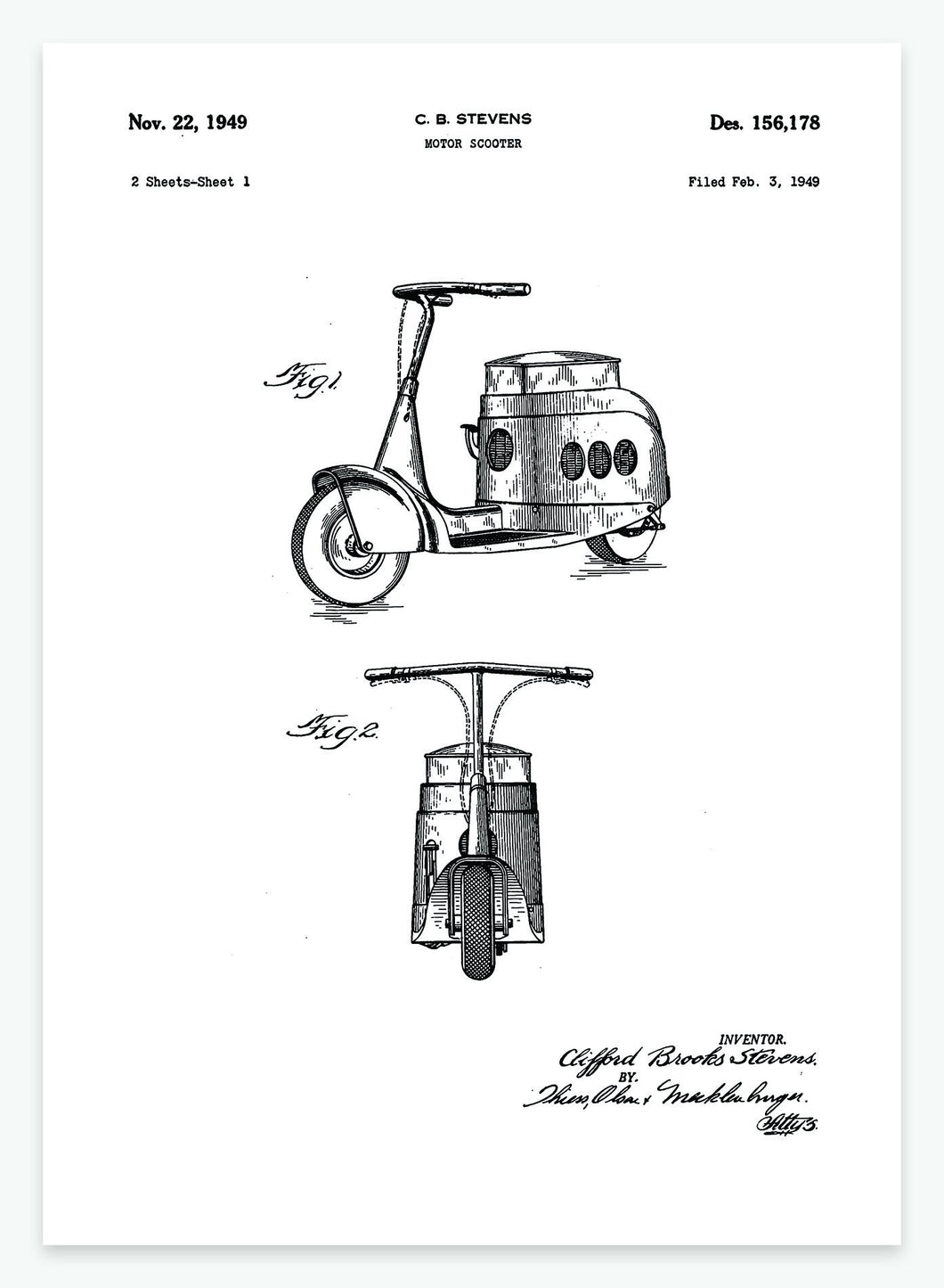 scooter | PATENTPLAKAT - decoARTE